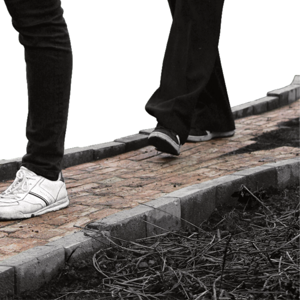 Paving stones in use