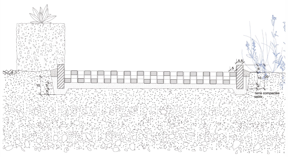 Paving construction detail