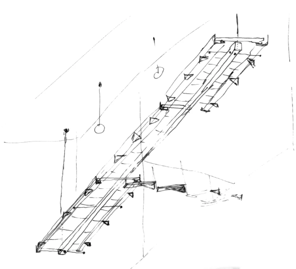Encre : croquis axonométrique des principes typologiques