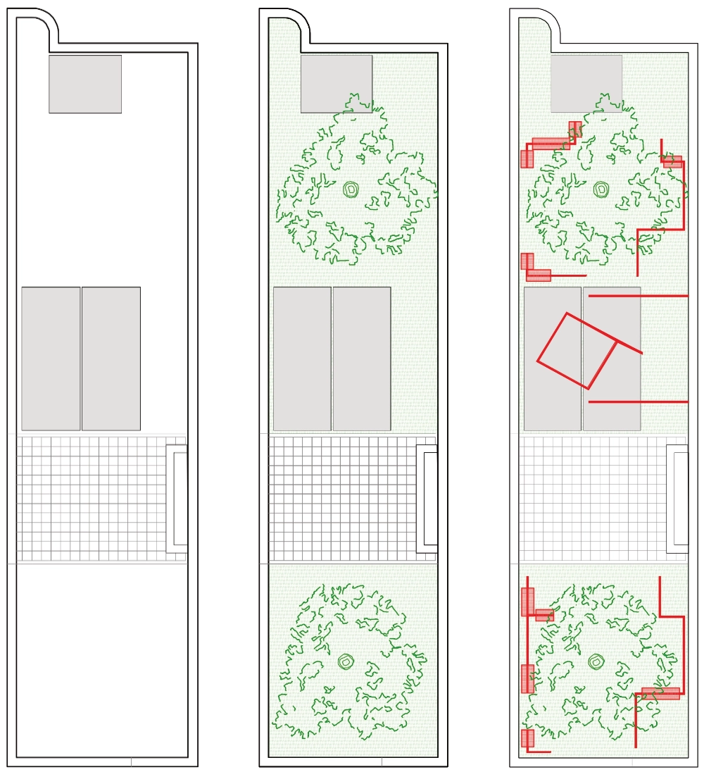 Three architectural plans